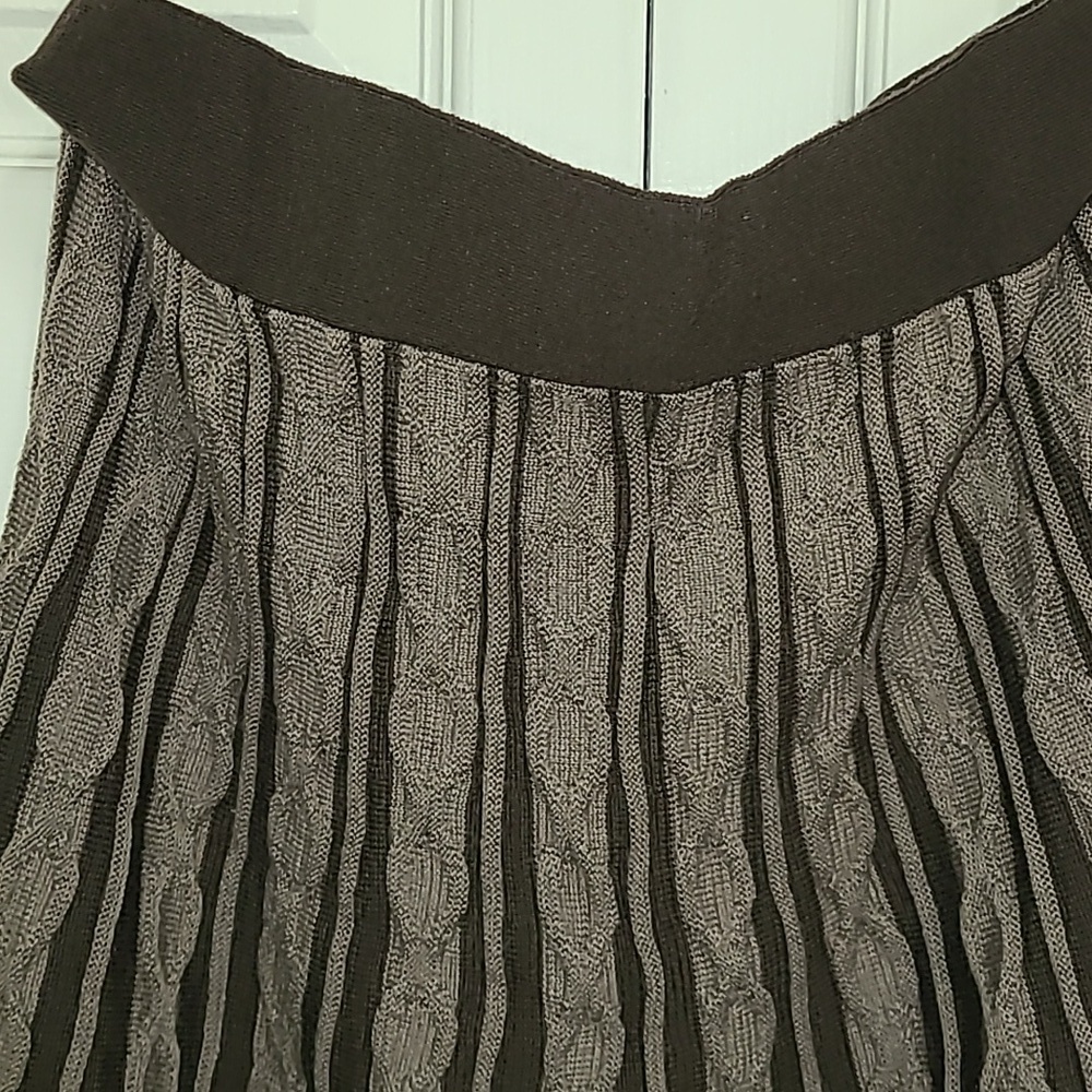 Y2K mossimo wool blend midi skirt Two toned browns designs size Small - Picture 5 of 16